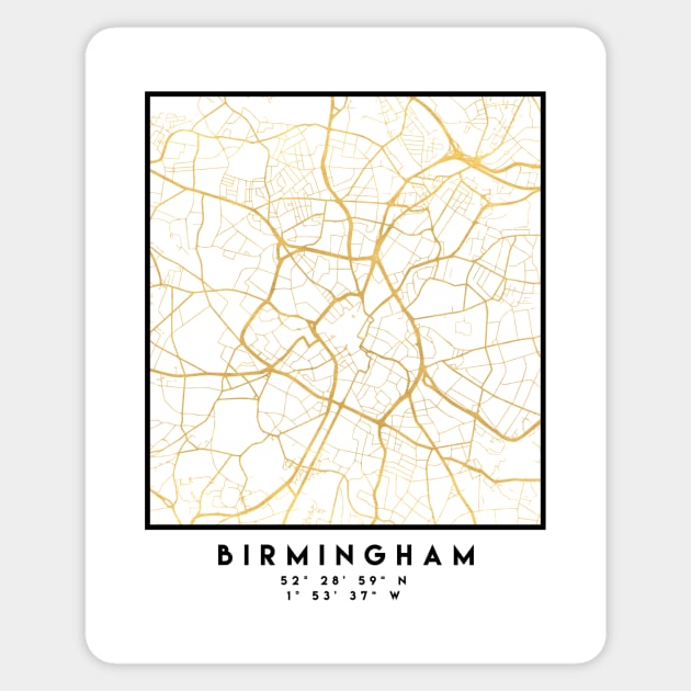 BIRMINGHAM UNITED KINGDOM CITY STREET MAP ART Sticker by deificusArt